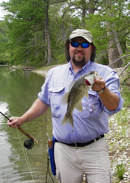 The Author with a Nice Smallmouth Bass from the Blanco River