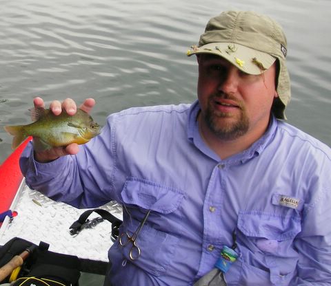 Picture: The Author with a sunfish Picture: The Author with a sunfish
